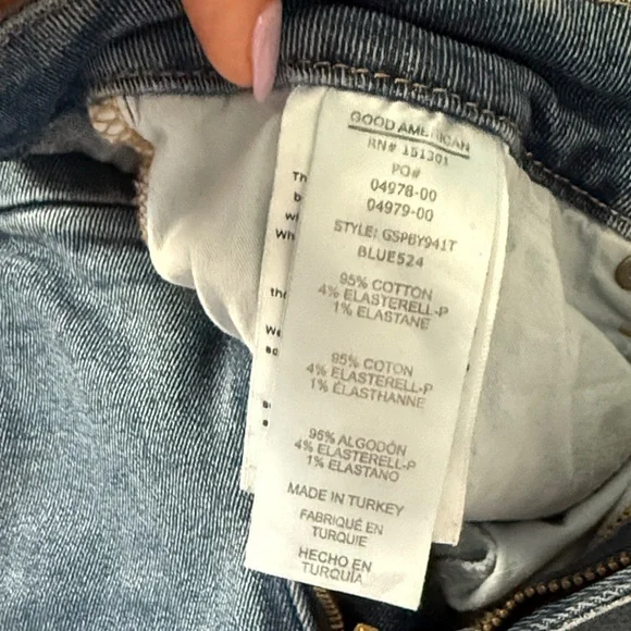 Good American Straight Jeans in Deep Blue - Picture 3 of 4